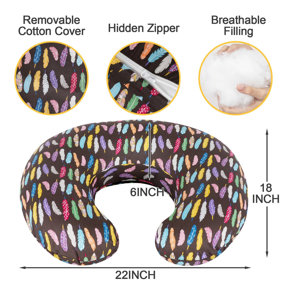x-vesolje nursing-pillow-ergonomic-design shows ergonomic C-shape for comfortable feeding.