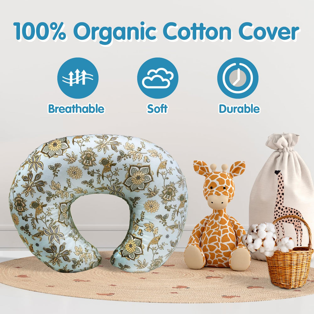 x-vesolje nursing pillow ergonomic design supports mom's arms and posture.