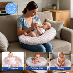x-vesolje nursing pillow ergonomic shape aids baby positioning during feeding sessions