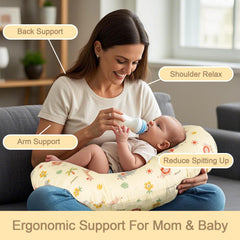x-vesolje nursing pillow removable cover shown, easy washing and breathable fabric