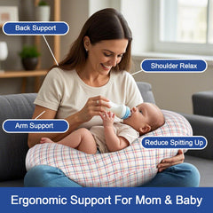 x-vesolje nursing pillow removable cover demonstrates easy cleaning for busy parents