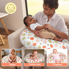 x-vesolje pumpkin adjustable strap attachment highlighting versatile seating positions for feeding comfort.
