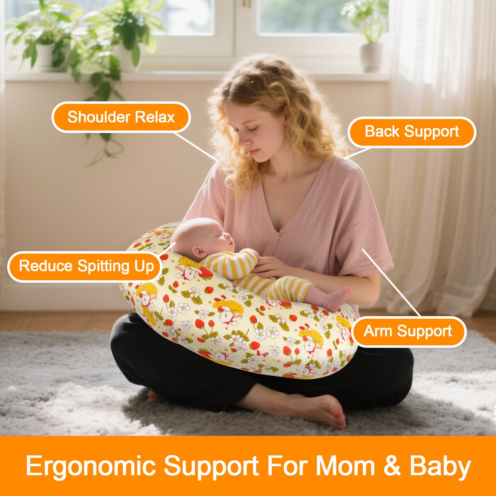 x-vesolje removable cover with bunny design offers easy cleaning and cute aesthetics.