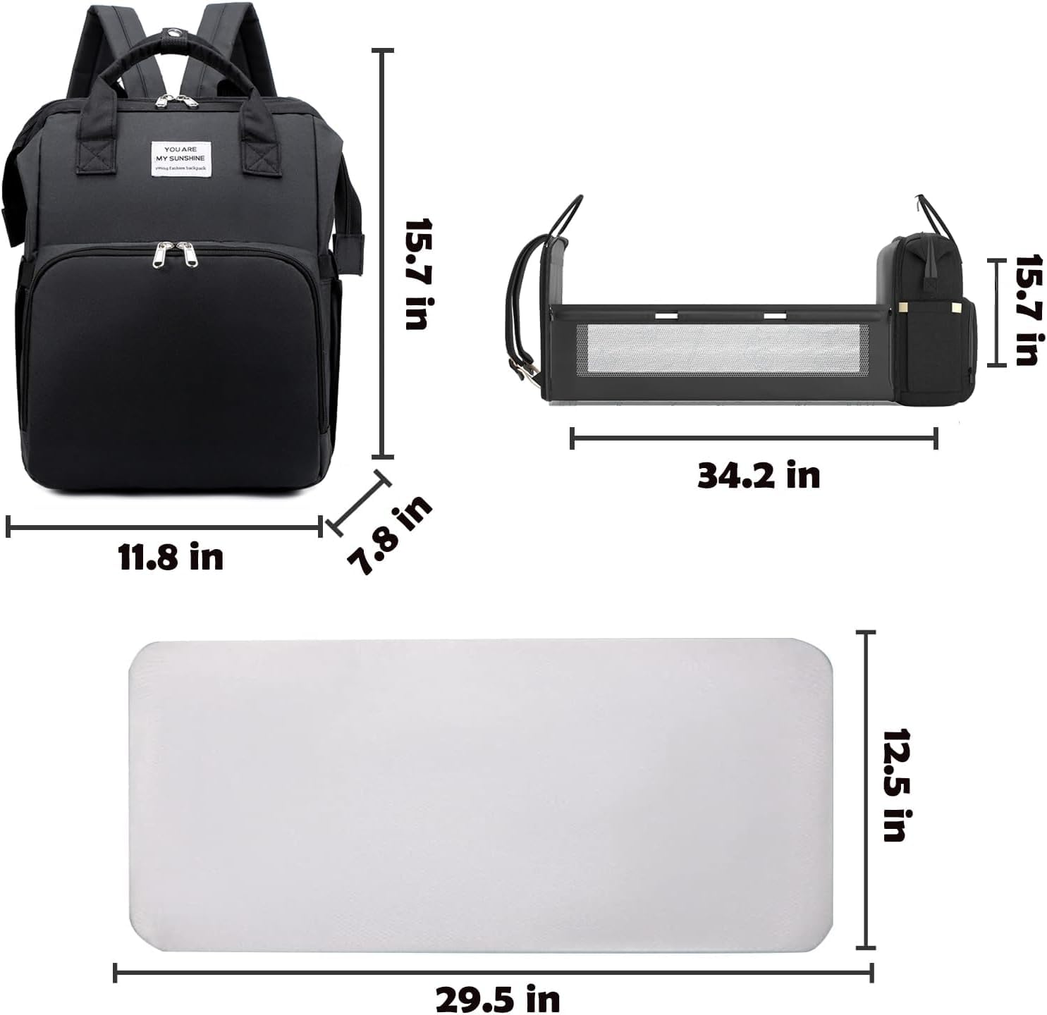 X W EI UNION diaper backpack durable-waterproof-oxford fabric resists spills and cleans easily