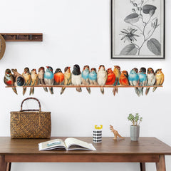 X-xdaonl Bird on Wire full sheet displays removable kid-friendly wall art
