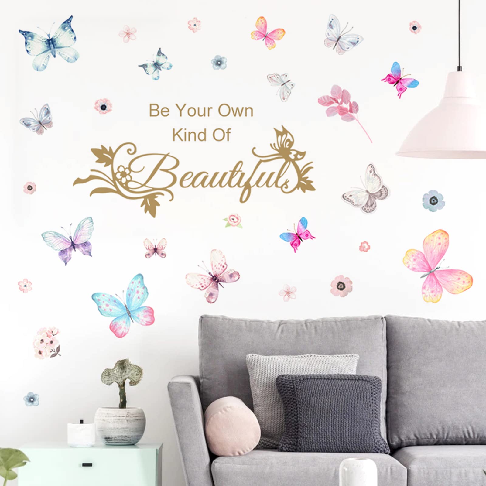 X-xdaonl butterfly wall decals for bedrooms offering easy customization and removal