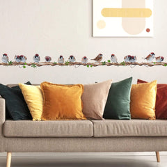 X-xdaonl Colorful Bird on Tree Vine Decal brightens kids' room with playful color
