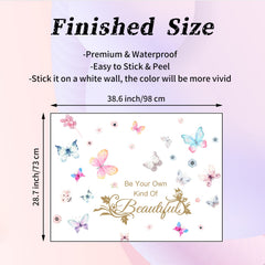 X-xdaonl inspirational quotes wall art with butterfly patterns for nurseries