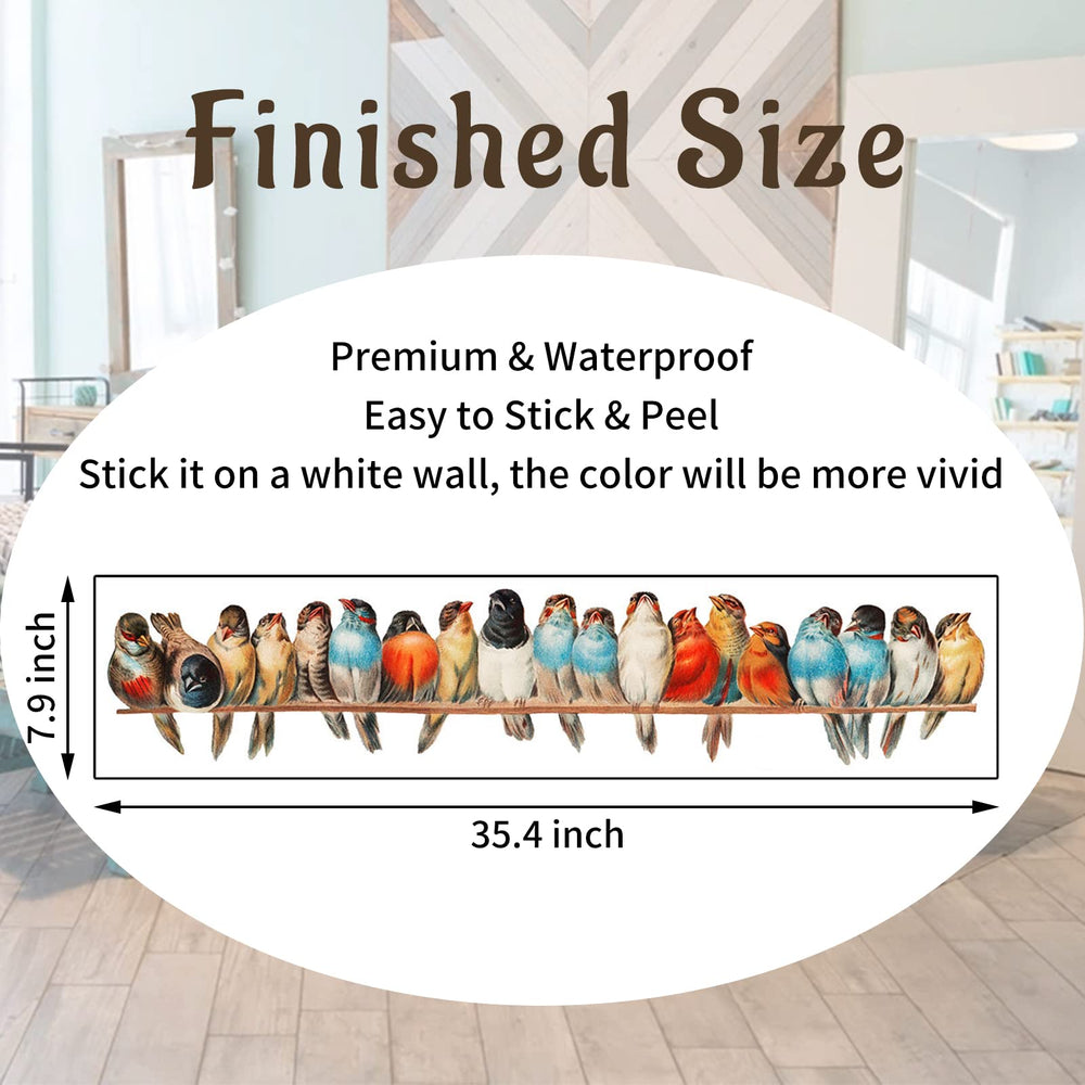 X-xdaonl Removable wall stickers birds show easy residue-free application