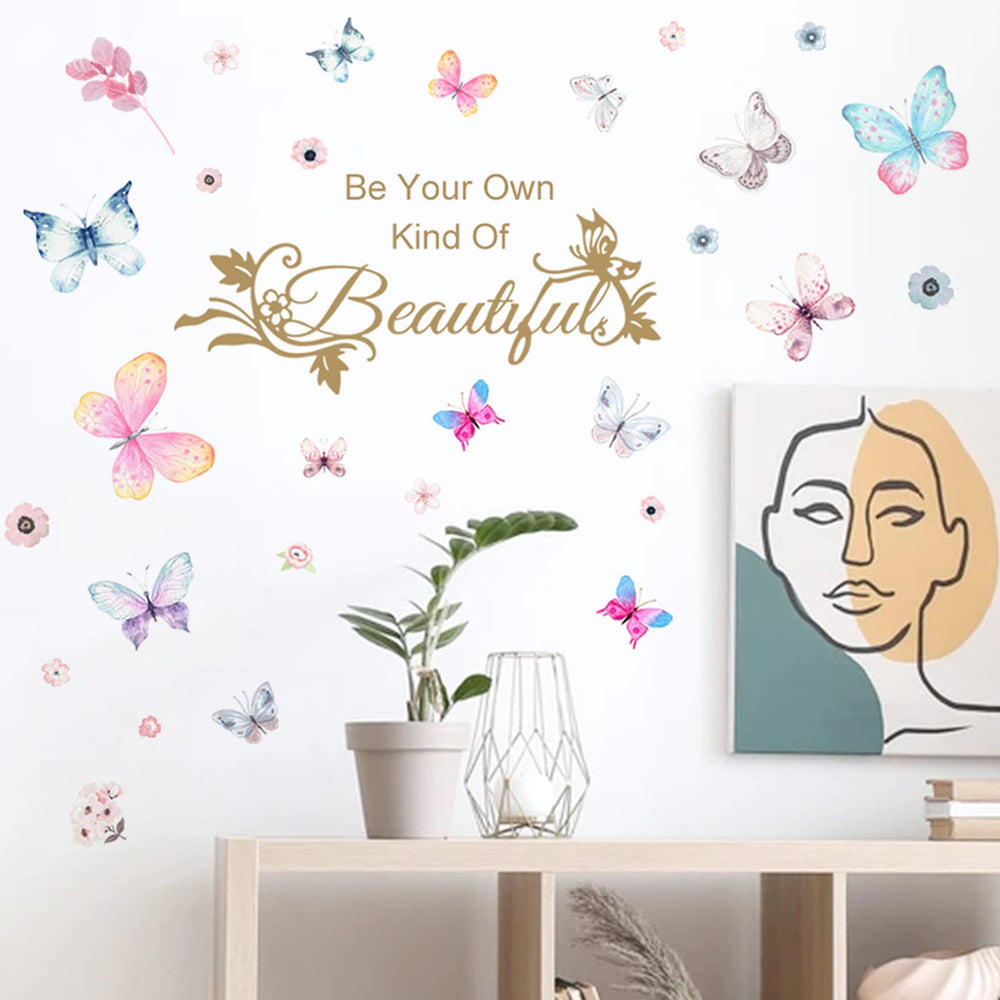 X-xdaonl simplicity butterfly wall decal adds decorative charm to a girl's room