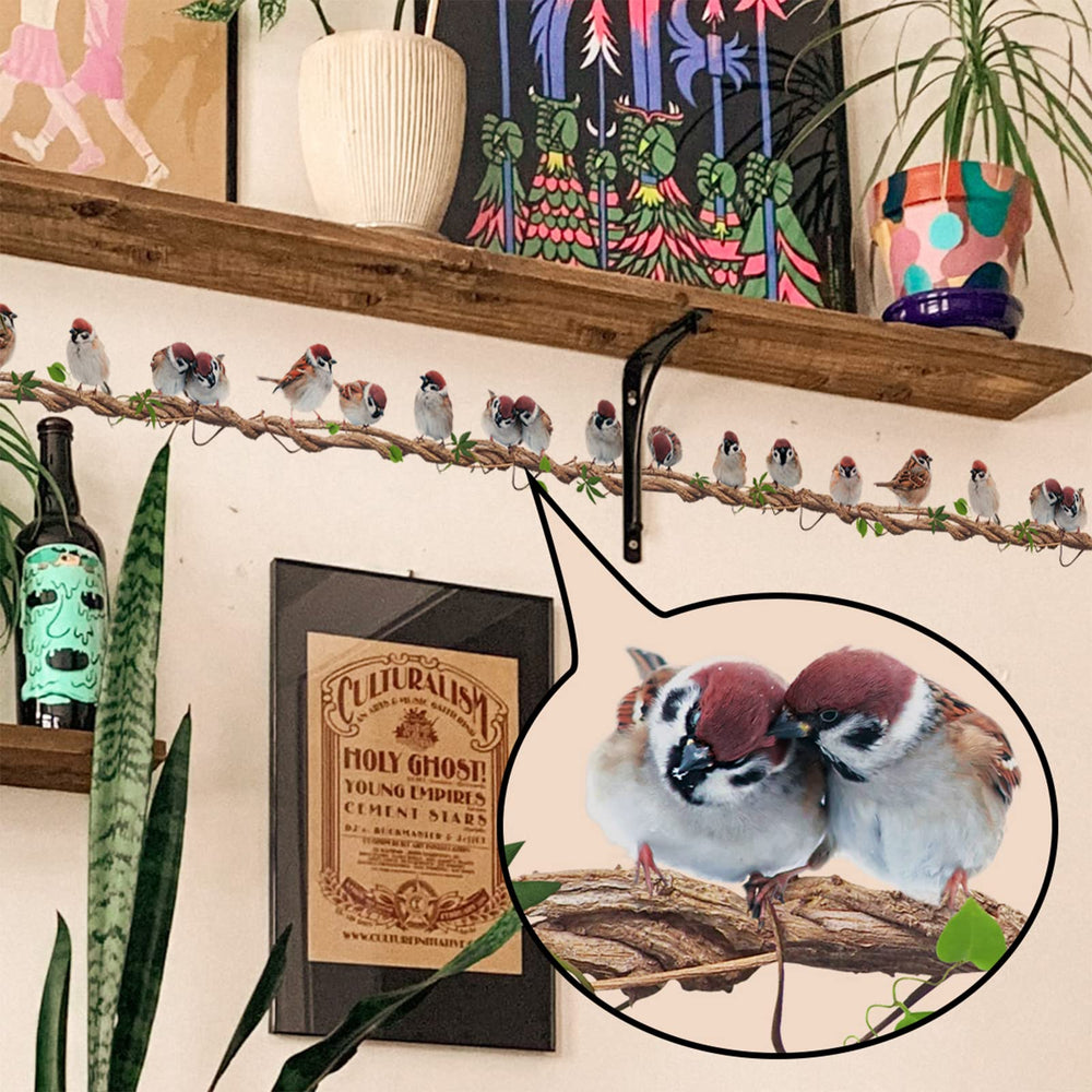 X-xdaonl Vinyl Bird Wall Mural for living room creates a focal point