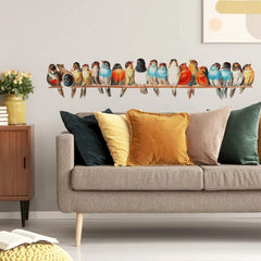 X-xdaonl Watercolor birds on branch close-up highlights vibrant colors