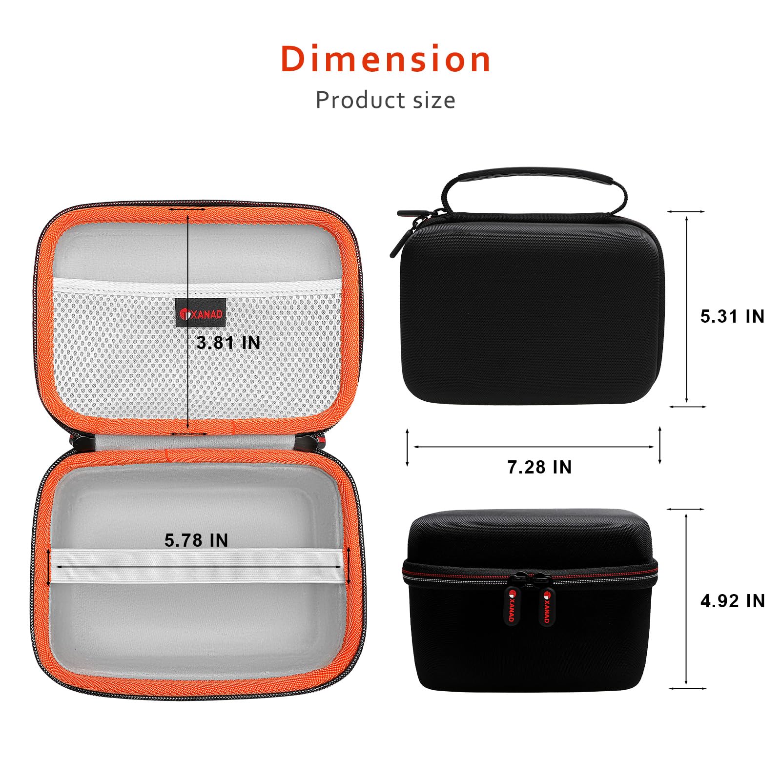 XANAD hard case for VTech VM819-2 safeguards against bumps during travel.