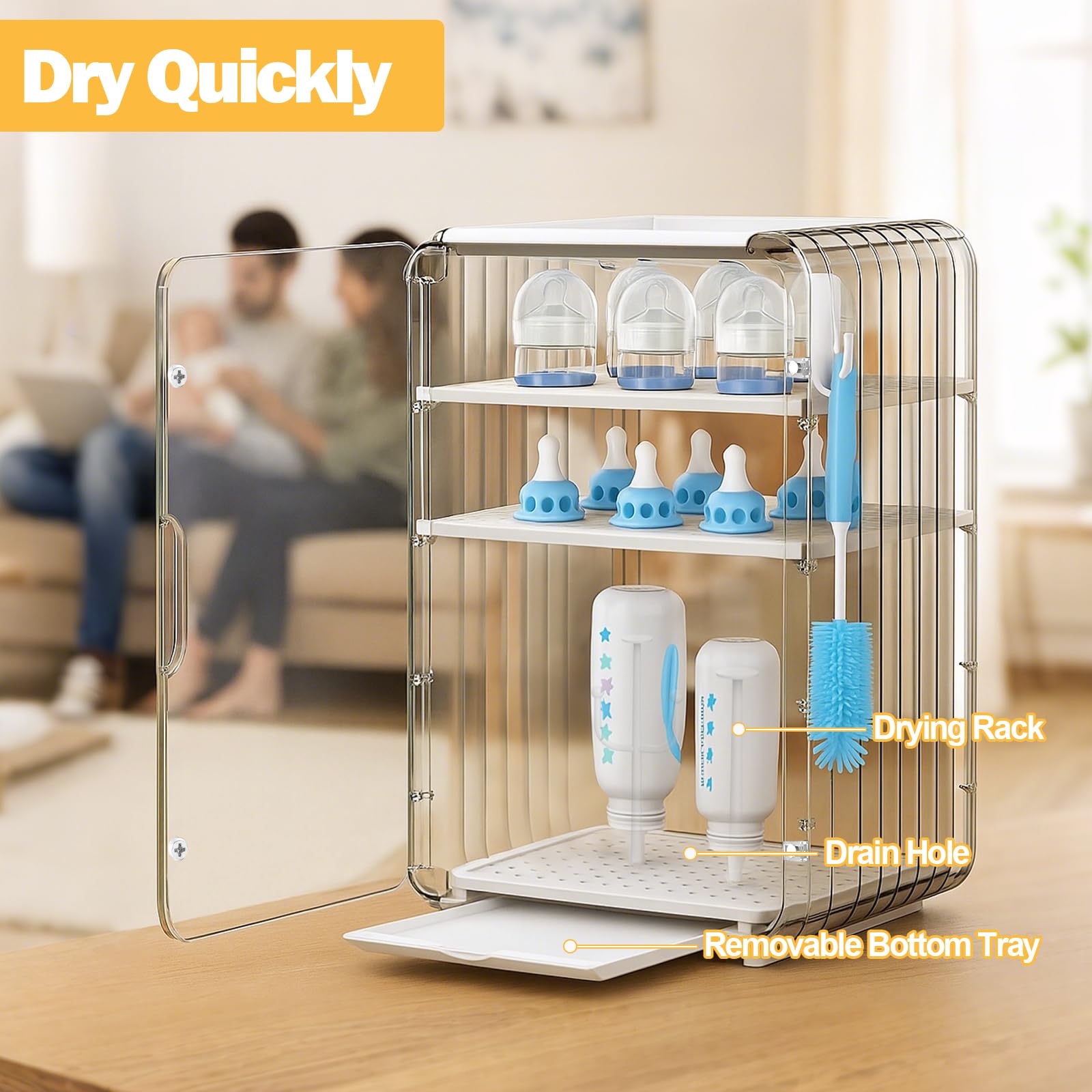 XANGNIER baby bottle organizer multipurpose storage supports cosmetics and toys