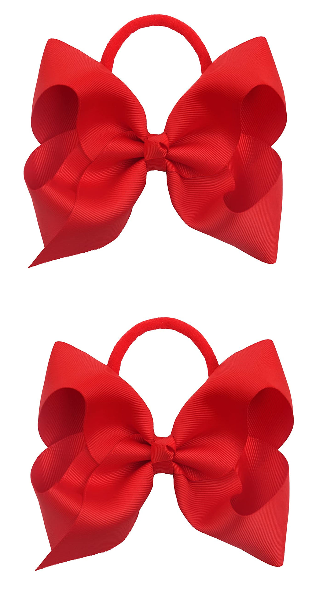 Xansema 2-pack 6-inch red ribbon headbands for everyday outfits.