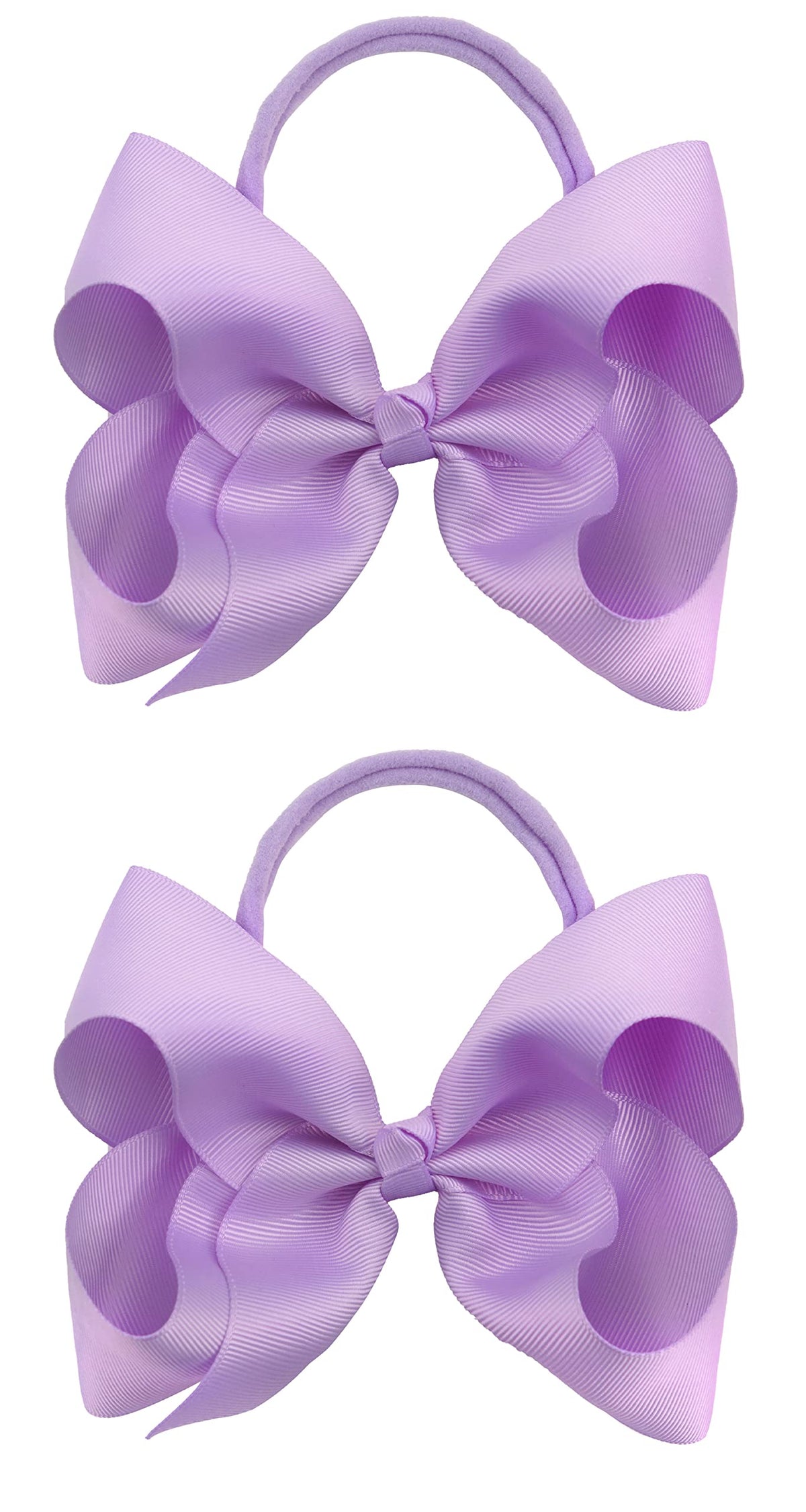 Xansema 6-inch light purple ribbon headbands, front view for everyday wear and newborn photos.