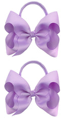 Xansema 6-inch light purple ribbon headbands, front view for everyday wear and newborn photos.
