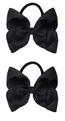 Xansema 6-inch ribbon bow headband in black for everyday wear