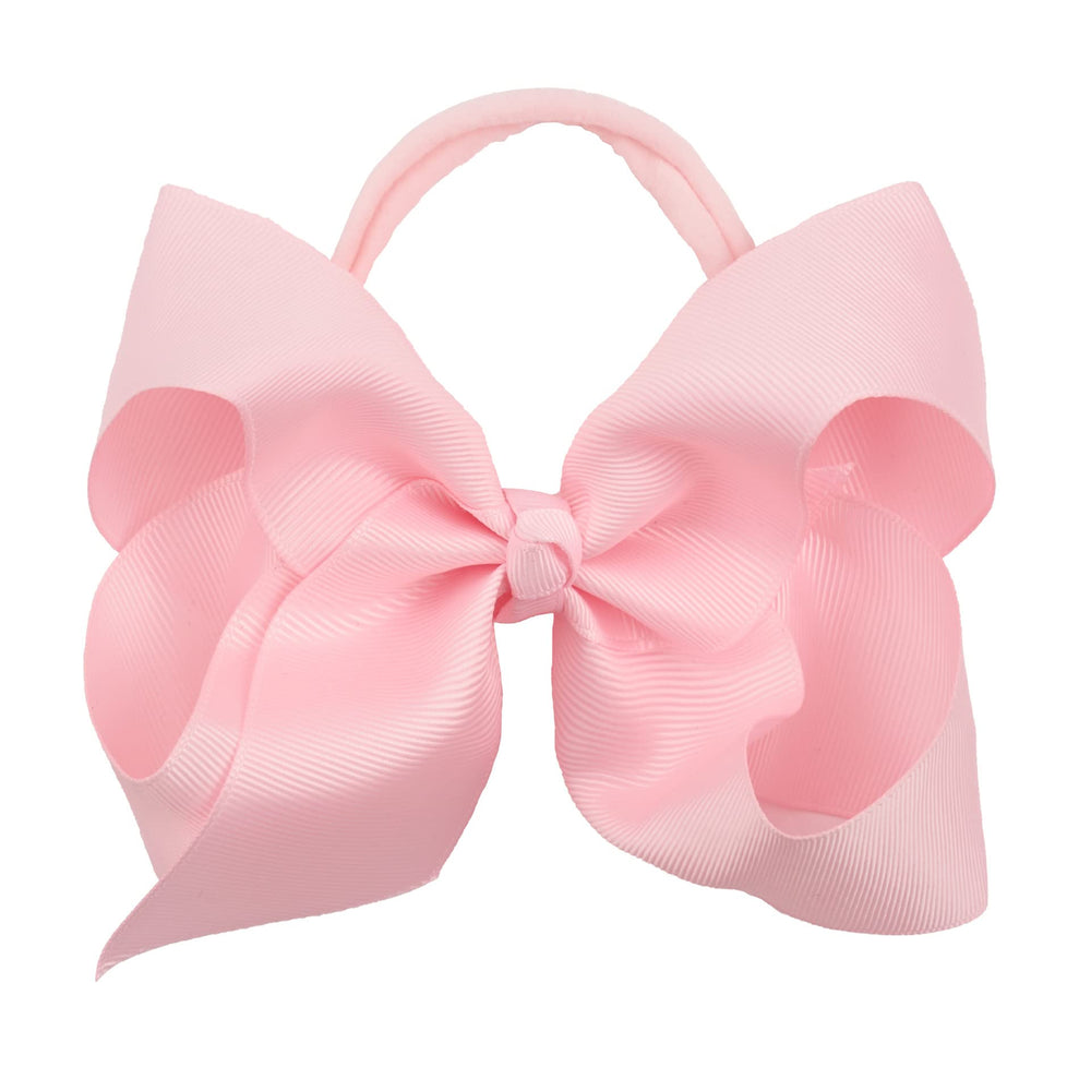 Xansema baby headband pink lace elastic easy to wear