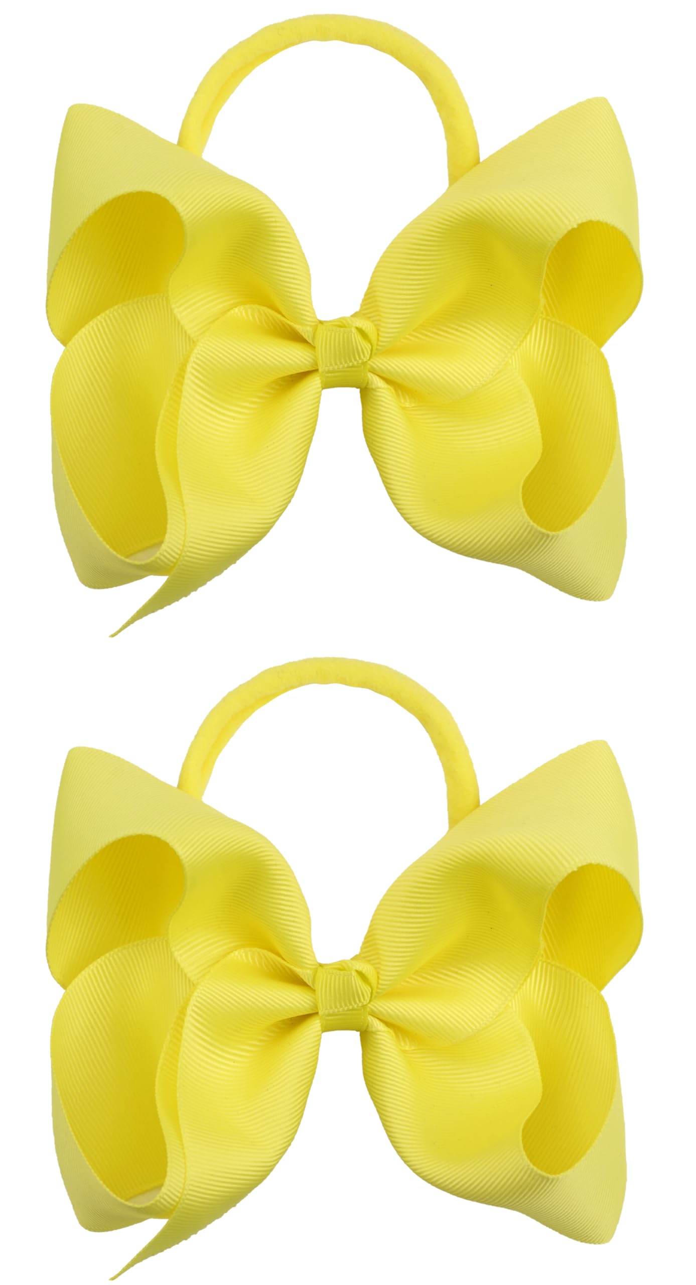 Xansema headbands in yellow 6in close-up, great for newborn photos.