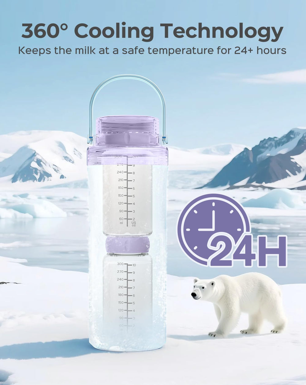 XAPROO cooling tubes inside purple demonstrate temperature maintenance