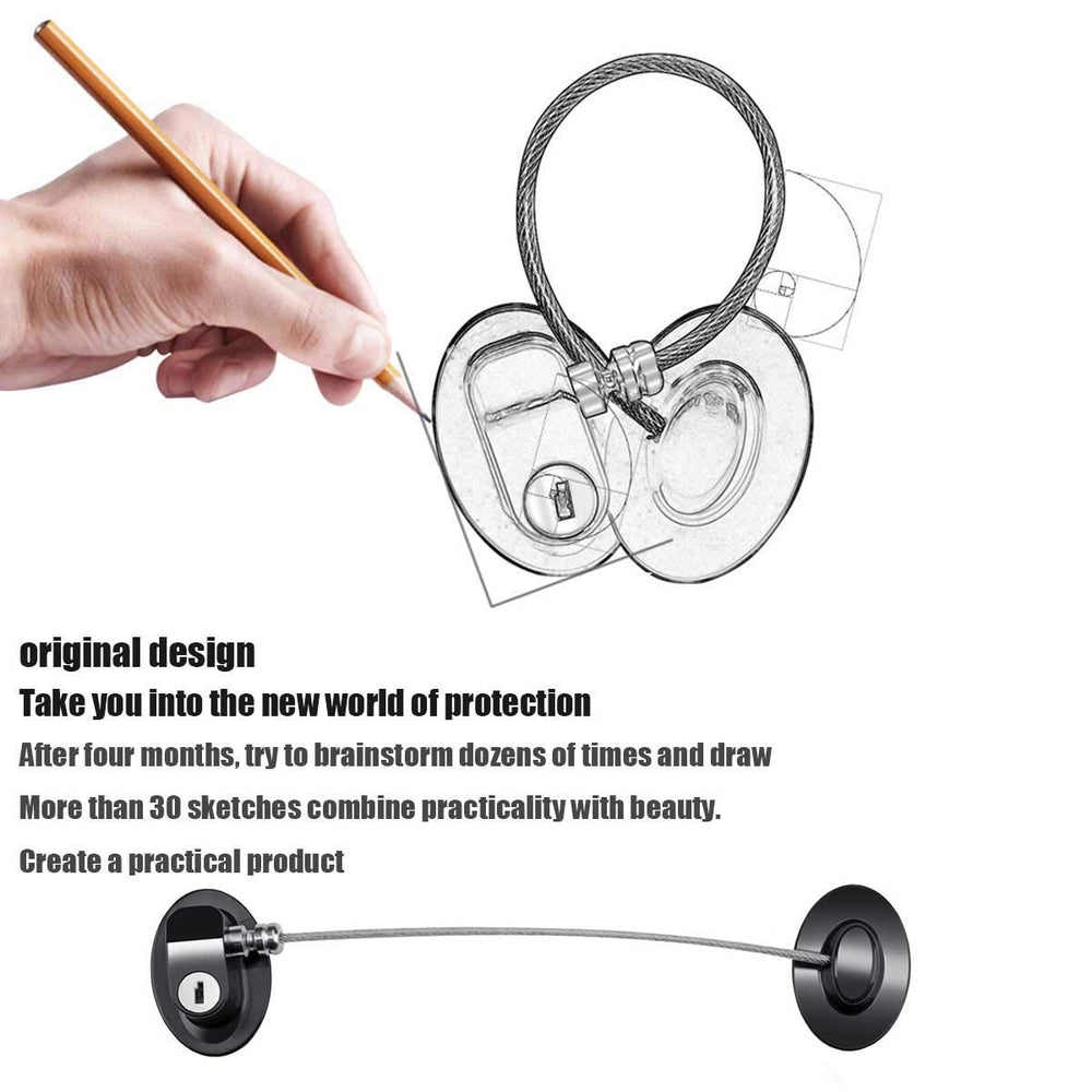XccMe fridge locks with 3M adhesive for strong hold on smooth surfaces