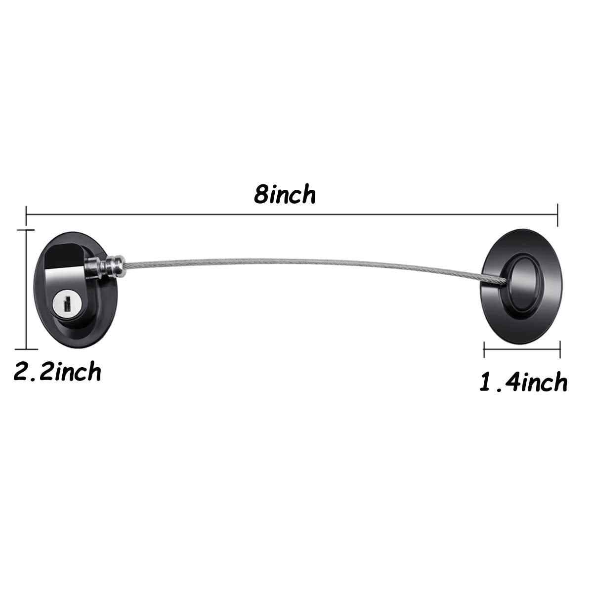 XccMe fridge locks in use on a kitchen cabinet for organized space
