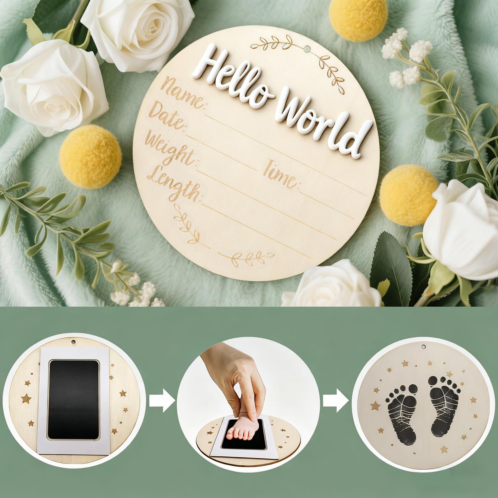 XCMVCN ink pad for baby handprints enables safe, mess-free keepsake prints.