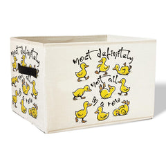 XDFVL Funny Yellow Ducks basket with handles for easy toy organization