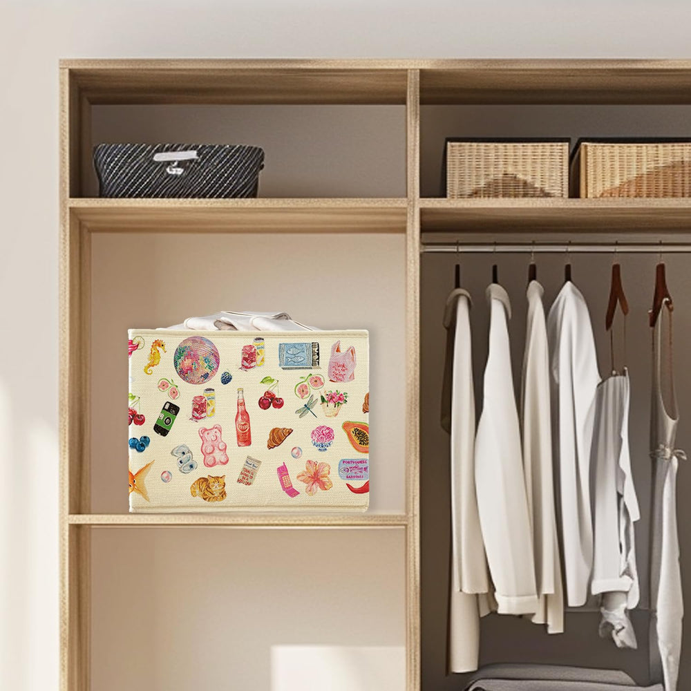 XDFVL Preppy Y2K laundry bin demonstrates sturdy fabric for daily use