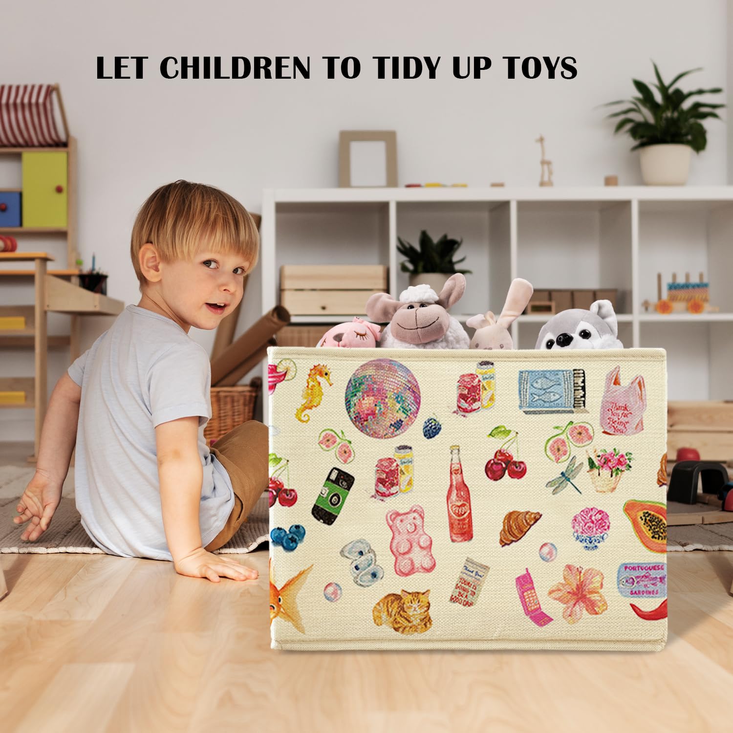 XDFVL Preppy Y2K nursery bin supports clutter-free spaces and easy transport