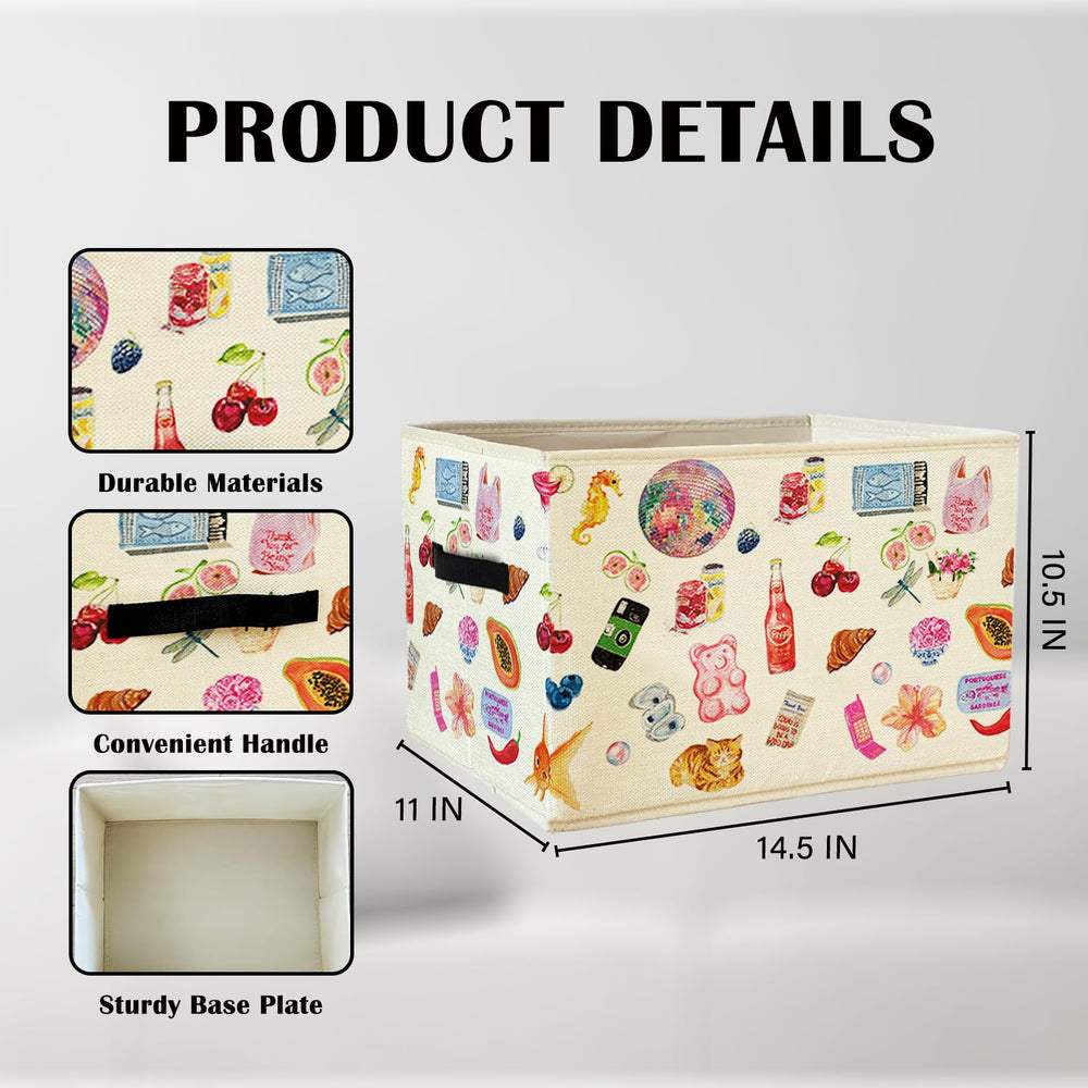 XDFVL Preppy Y2K room decor basket adds color and order to a bedroom