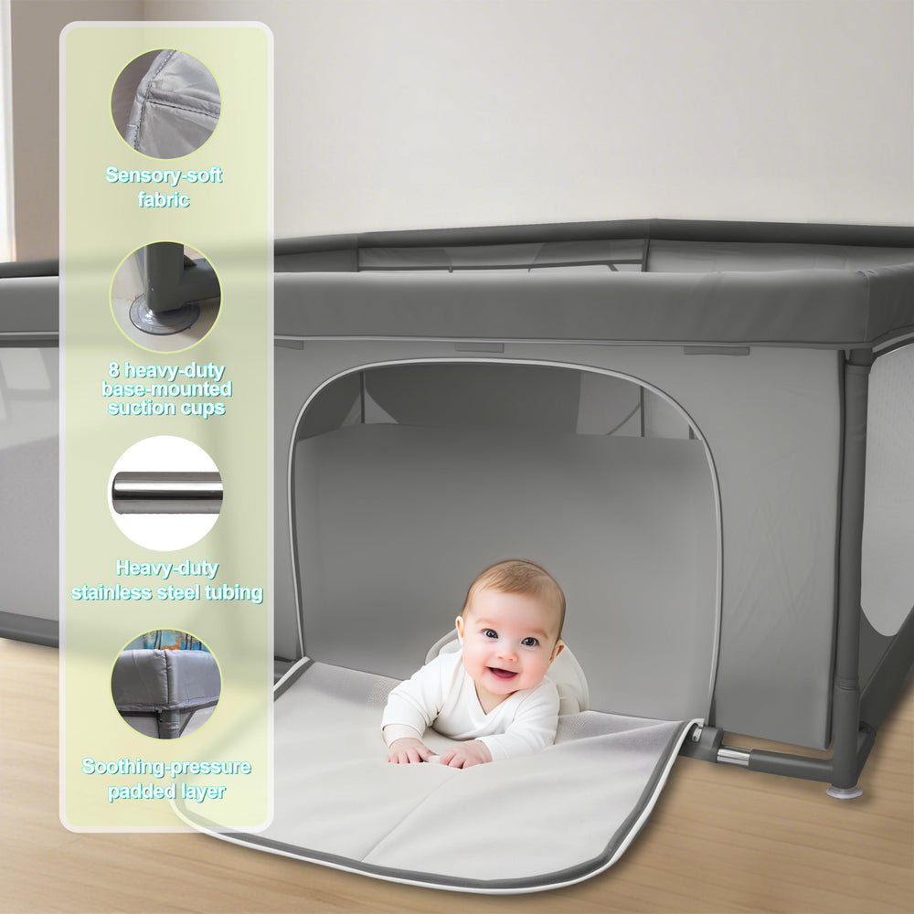 XDMTWLKJ built-in storage pockets keep essentials within reach during play