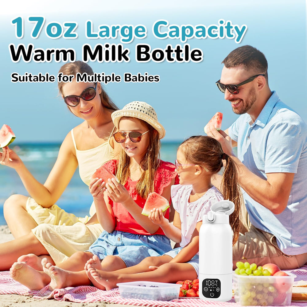 XDTIME portable milk warmer large capacity underscores suitability for twins and day trips.