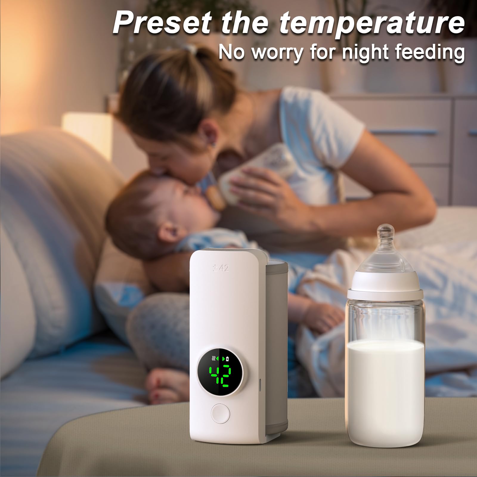 Xeamun bottle warmer kit includes USB-C cable and manual.