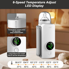 Xeamun bottle warmer temperature settings display enables precise milk warming.