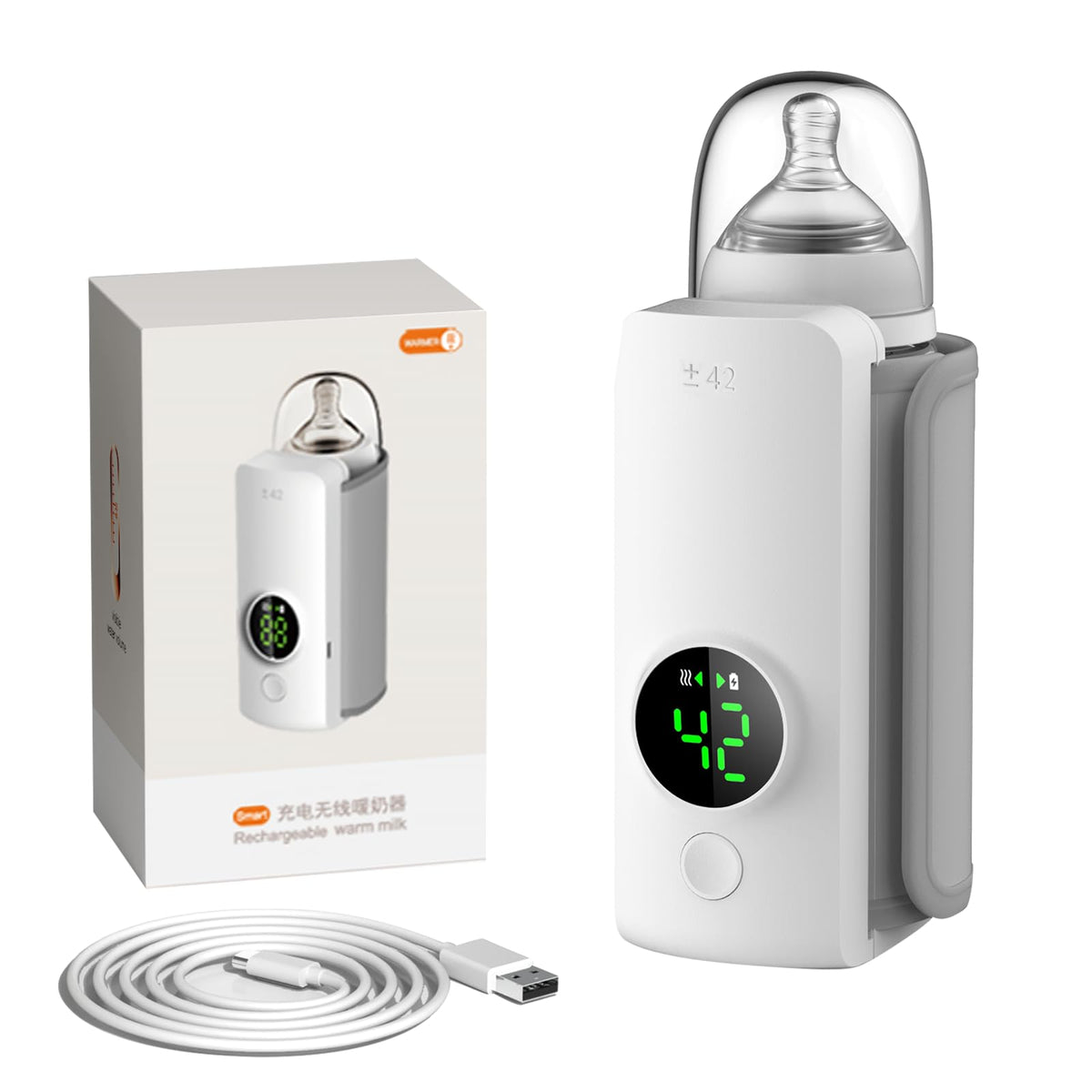 Xeamun portable bottle warmer cordless design for travel feeding