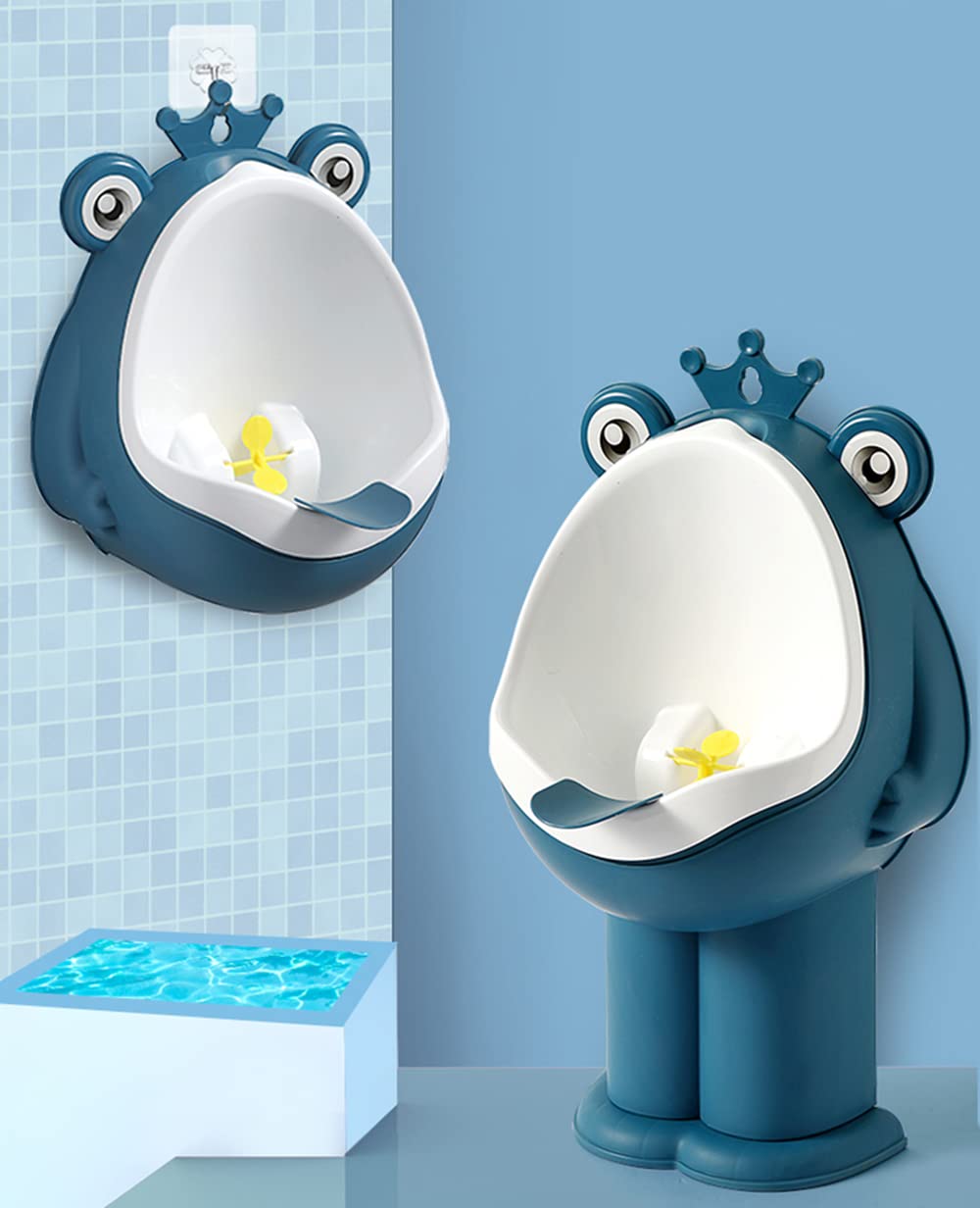 Xeehwb frog urinal assembly view shows simple setup for quick potty training sessions.