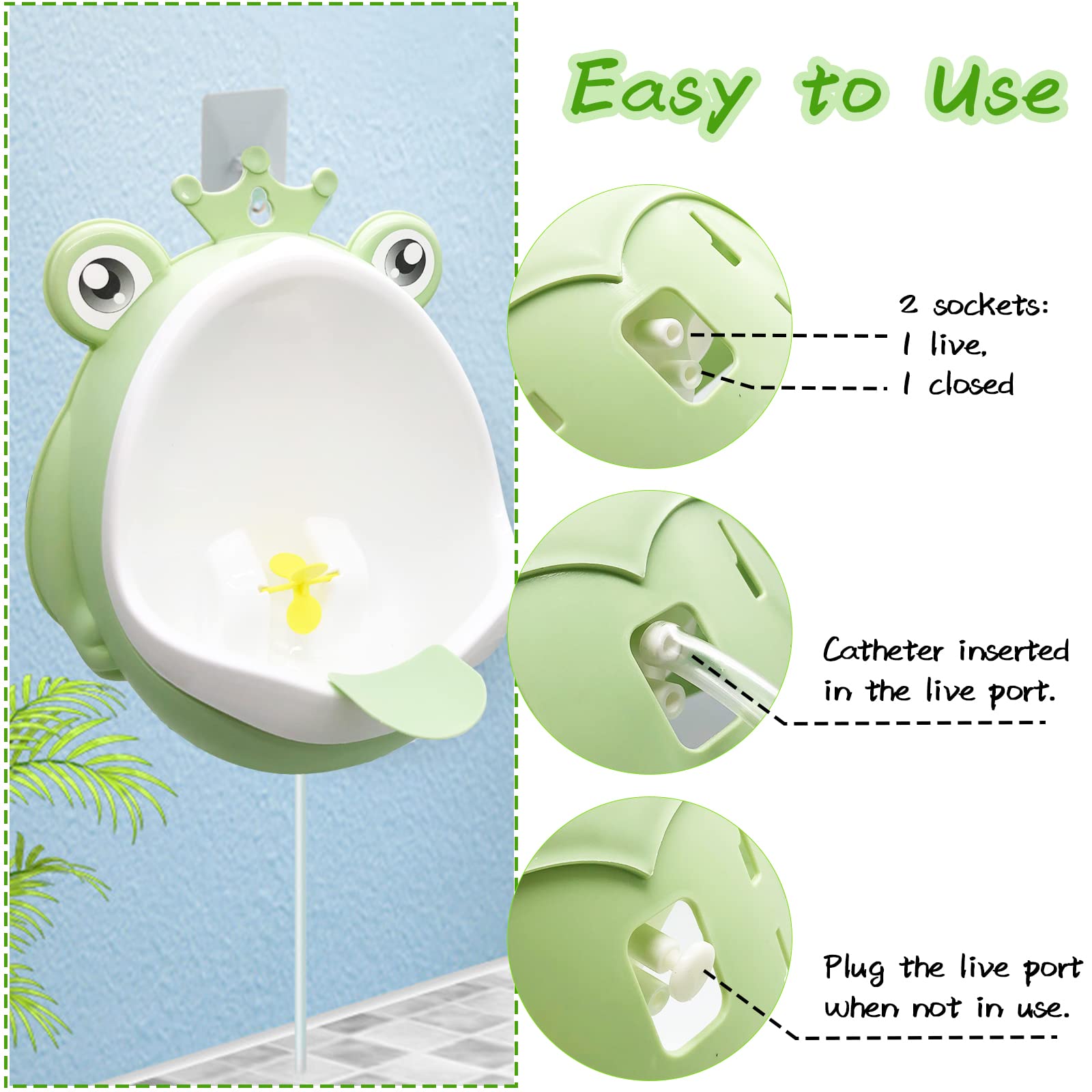 Xeehwb Frog Urinal removable bowl simplifies cleaning and sanitation.