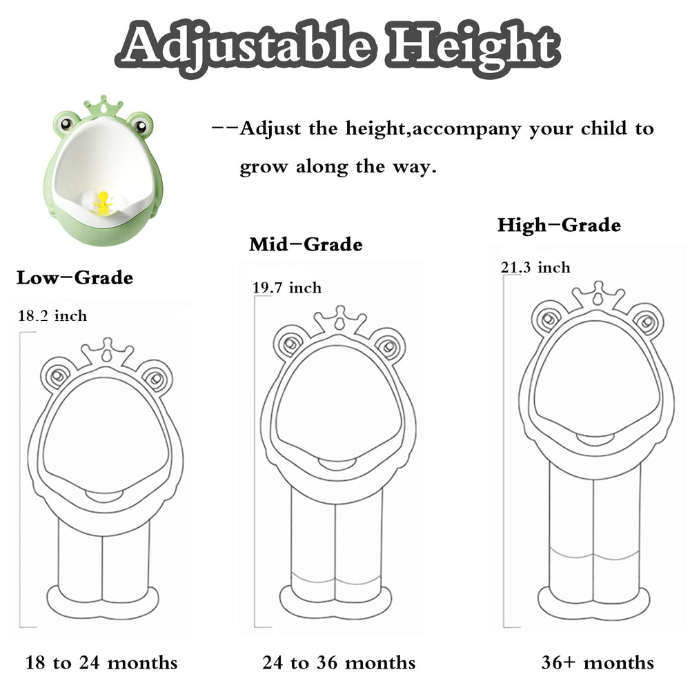 Xeehwb Frog Urinal windmill feature engages children during aim-training.