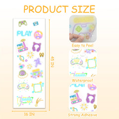 Xendelow Neon Gaming Wall Stickers controllers brighten play areas with dynamic movement.