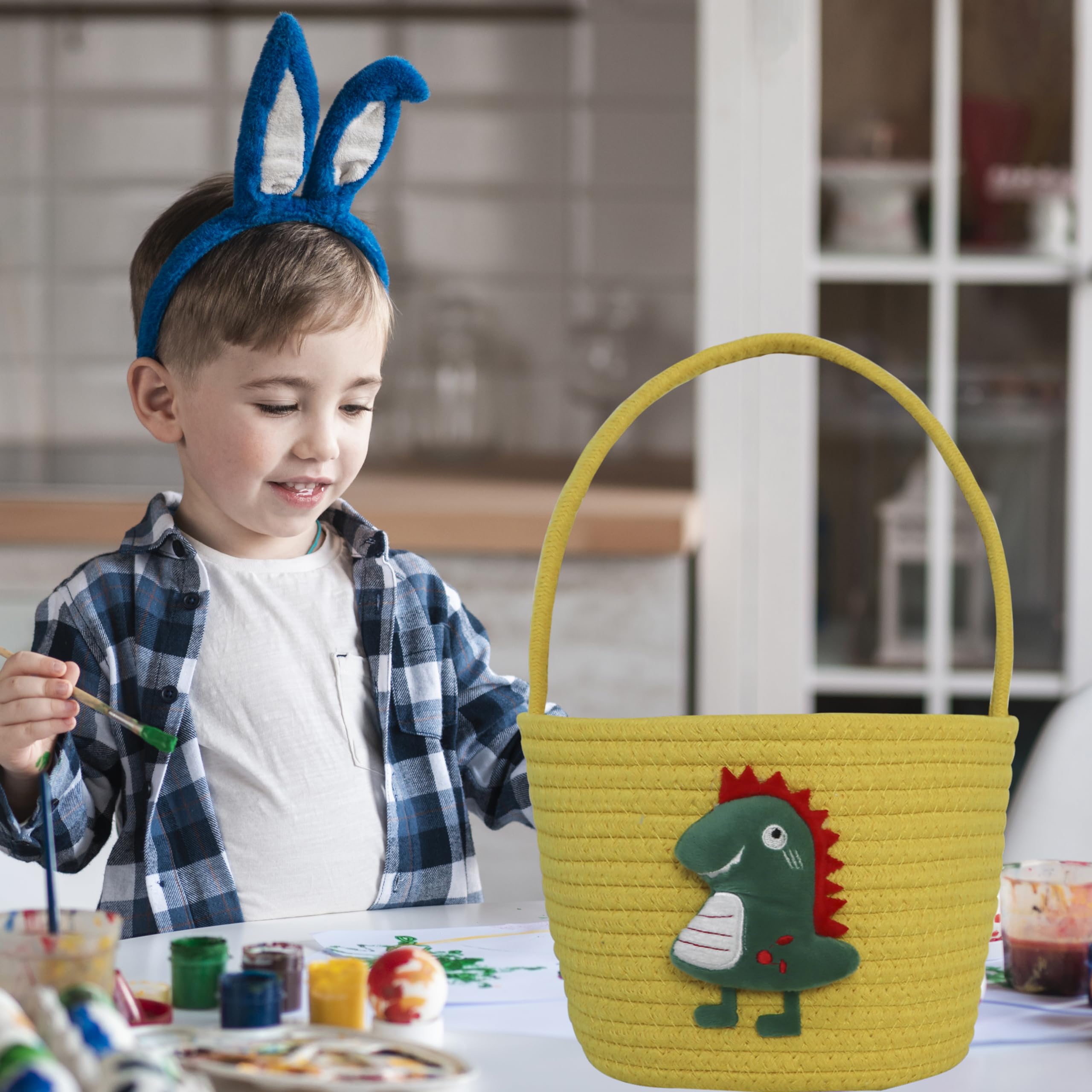XENTUMI Easter basket ready for egg hunts and gift gifting