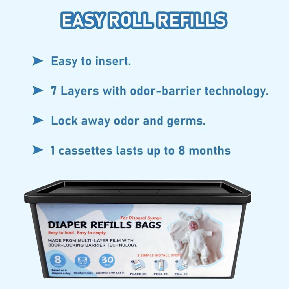 Xenxeng 7-layer odor-barrier design keeps nursery air clearer during diaper changes.