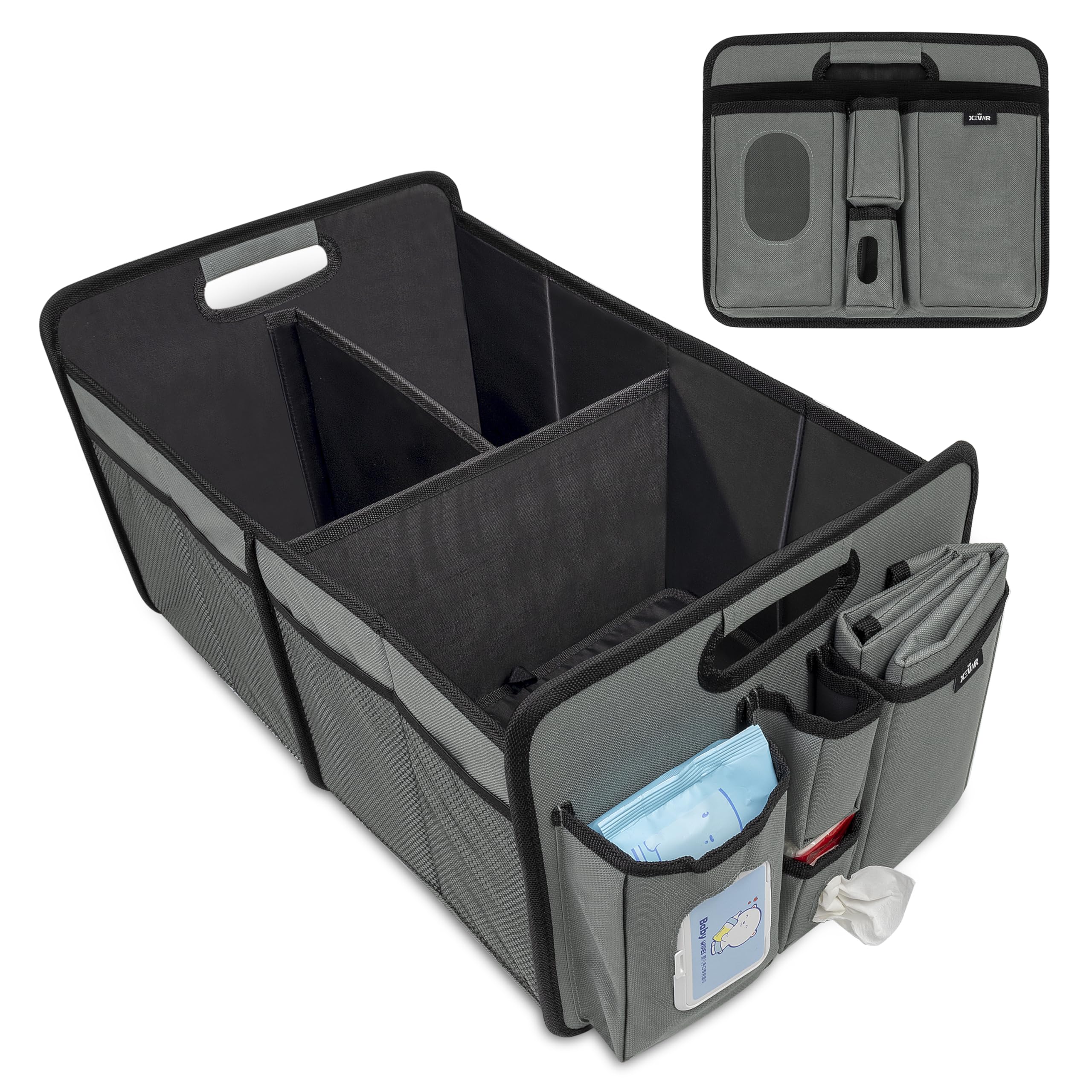 XEVAR Baby Diaper Caddy Organizer suitable for car, nursery, and travel use