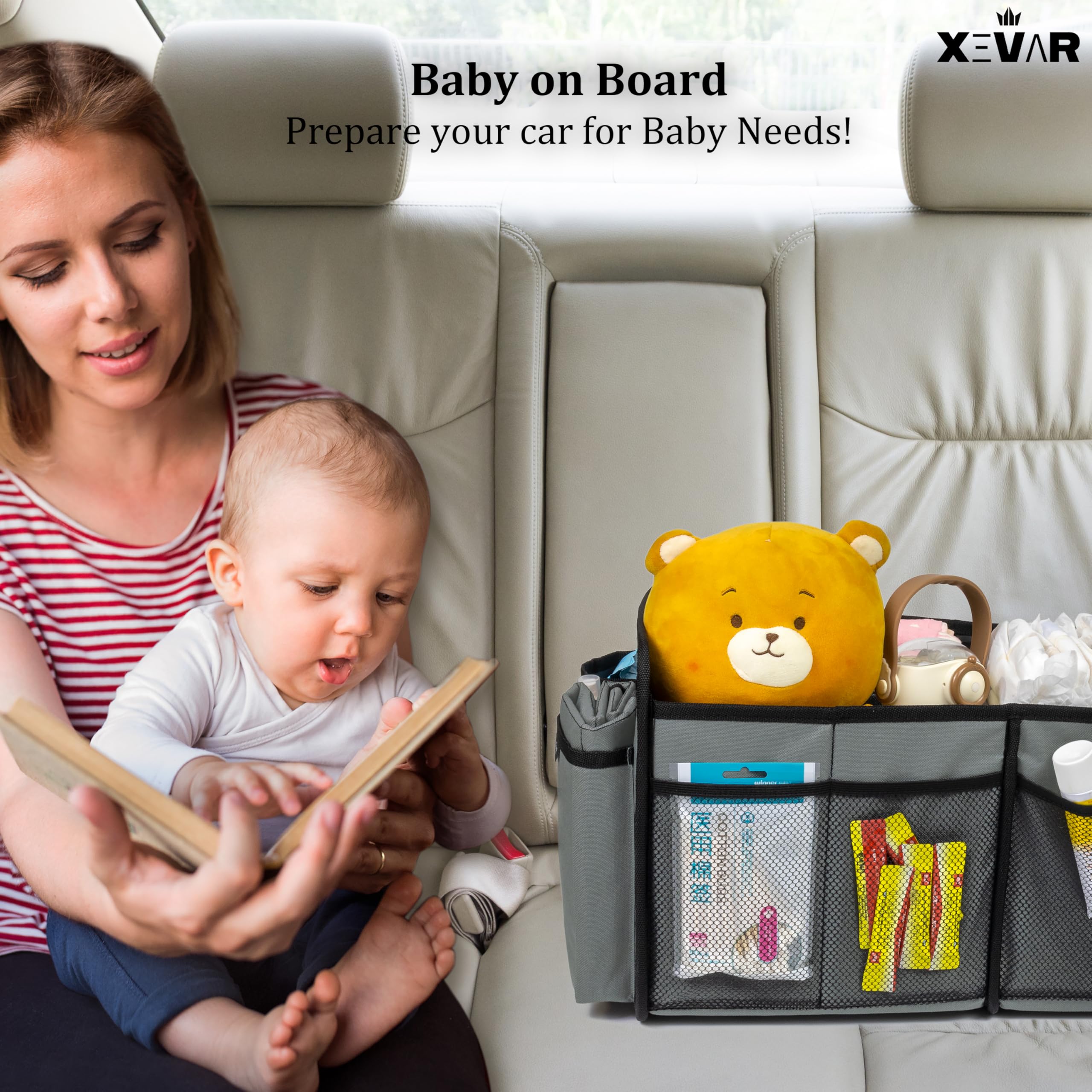 XEVAR Baby Diaper Caddy Organizer durable Oxford fabric resists spills and cleans easily