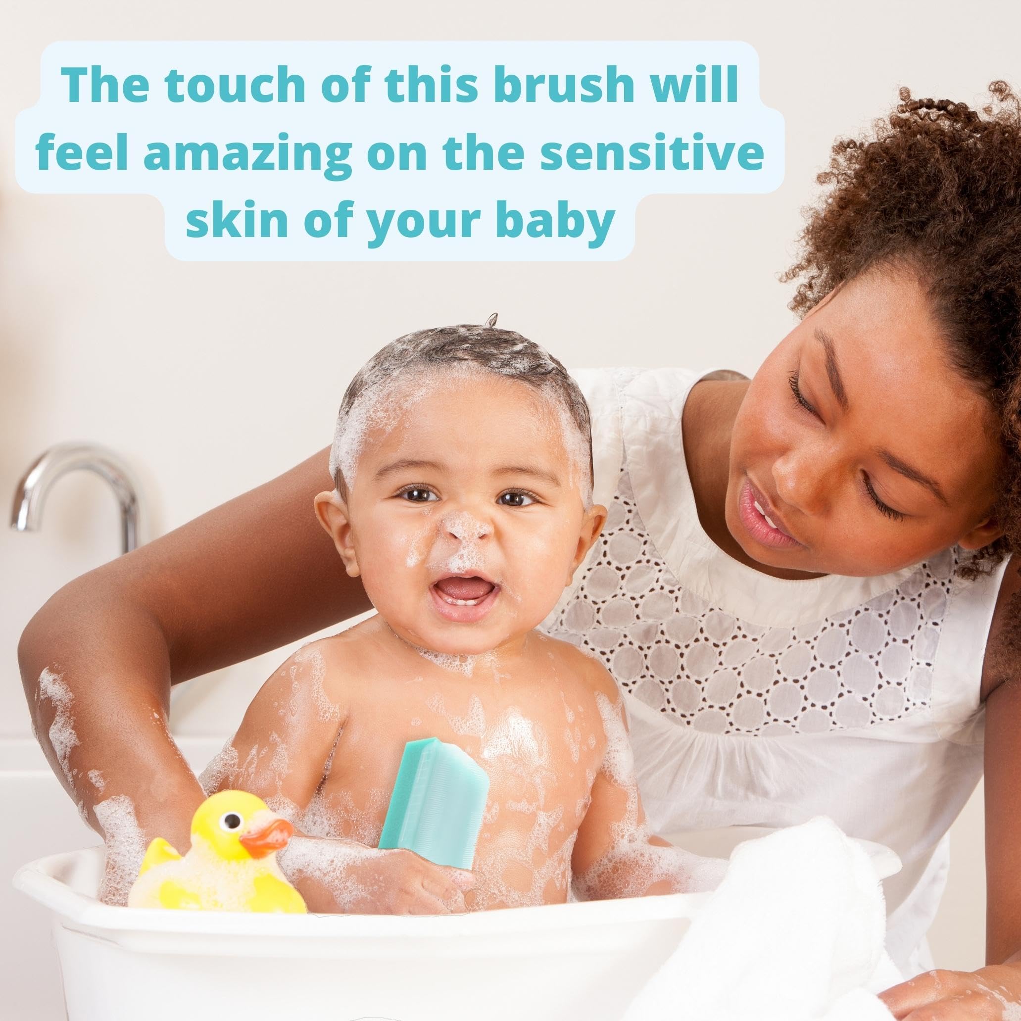 Xforto bristle brush provides soothing scalp massage for newborns