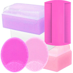 Cepillo para caspa Xforto rosa, suave para el cuero cabelludo del bebé