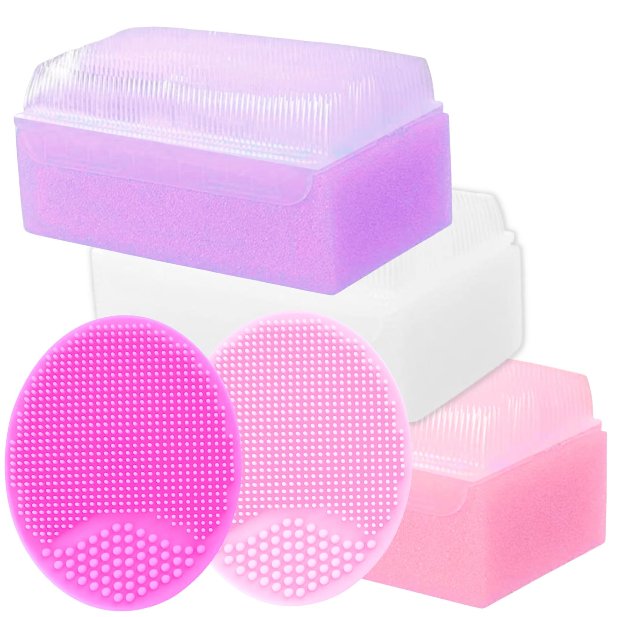 Cepillo rosa de Xforto para la costra láctea del bebé, uso suave.