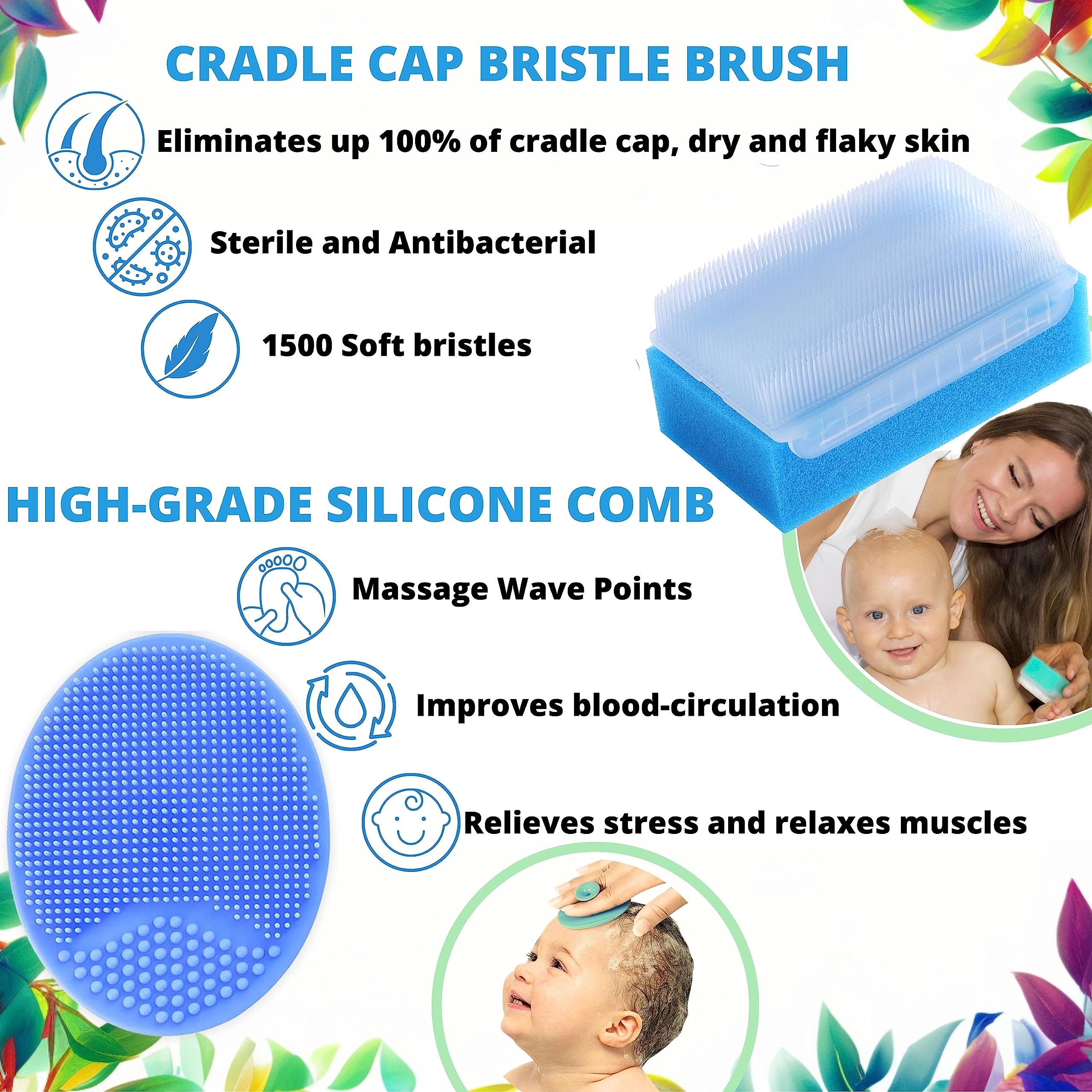 Xforto cradle cap brush trio included for versatile cleansing