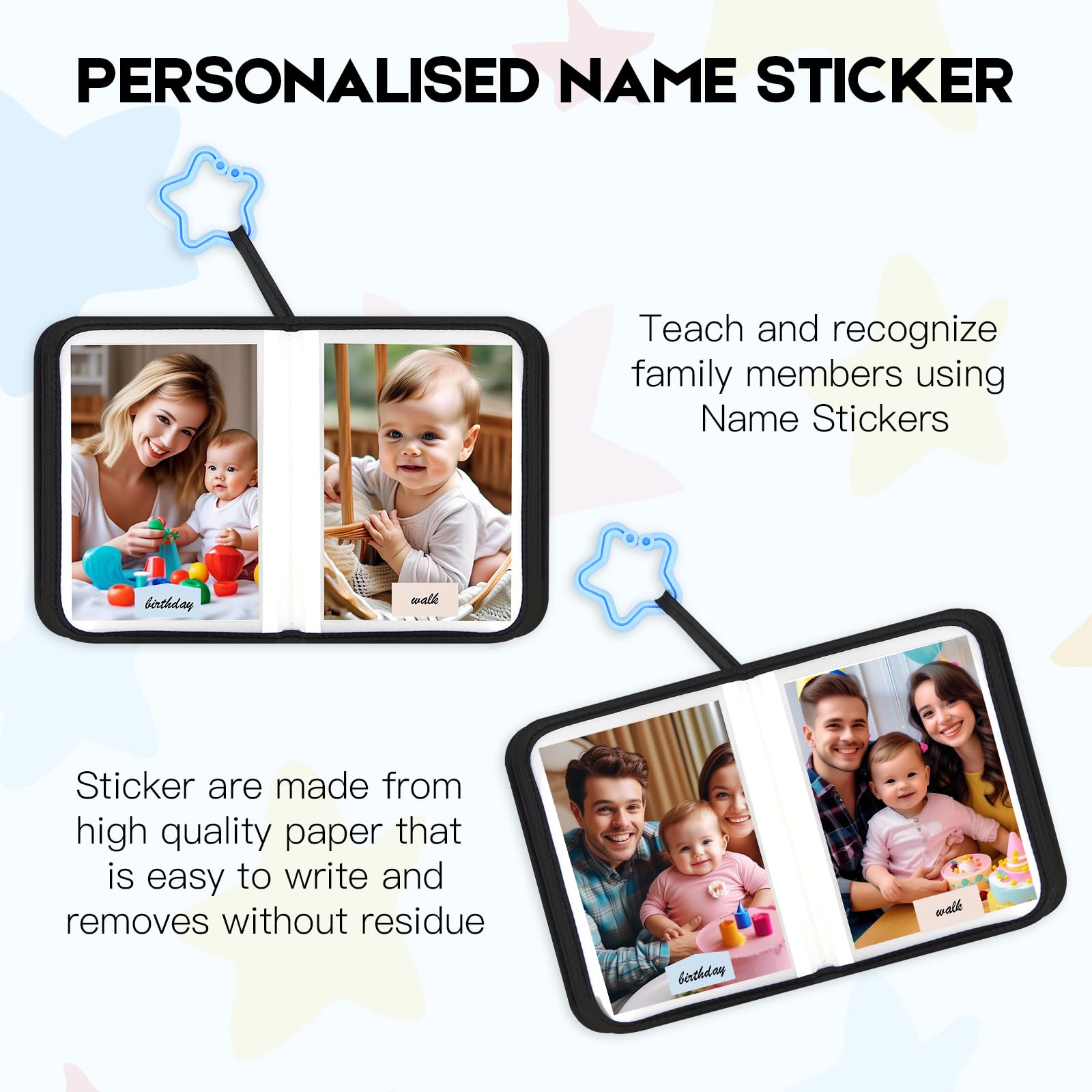 Xfveiwoo 21 4x6 photo pockets protect memories from drool and wear.